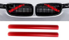 BMW Grille Red V Brace Bars Overlay Trim Strips Kidney for BMW F10 F11 F06 F12 F13 F01 F48 F49 F39 F