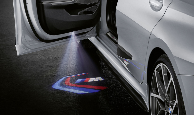 Autotür LED Laser Willkommen Dekorlicht, LED Laser für BMW Logo (Paar)  (Schwarz)