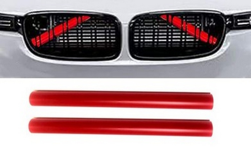 Front Grill Streben Zierleisten Streifen Rot für BMW F20 F21 F22 F23