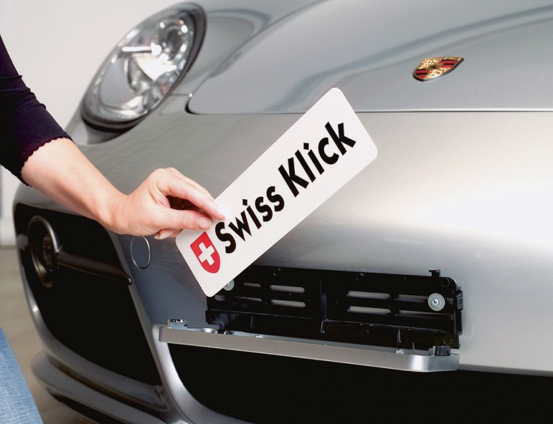 BMW ACCESSOIRES - Swiss Tuning Onlineshop - SWISS KLICK Nummernrahmen  Langformat SET SW51550250088700 7630032800182